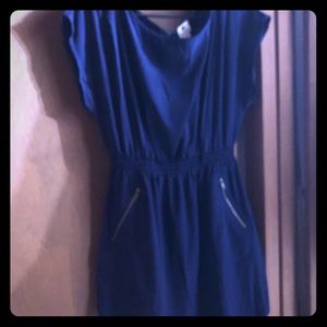 Navy knee length mini dress